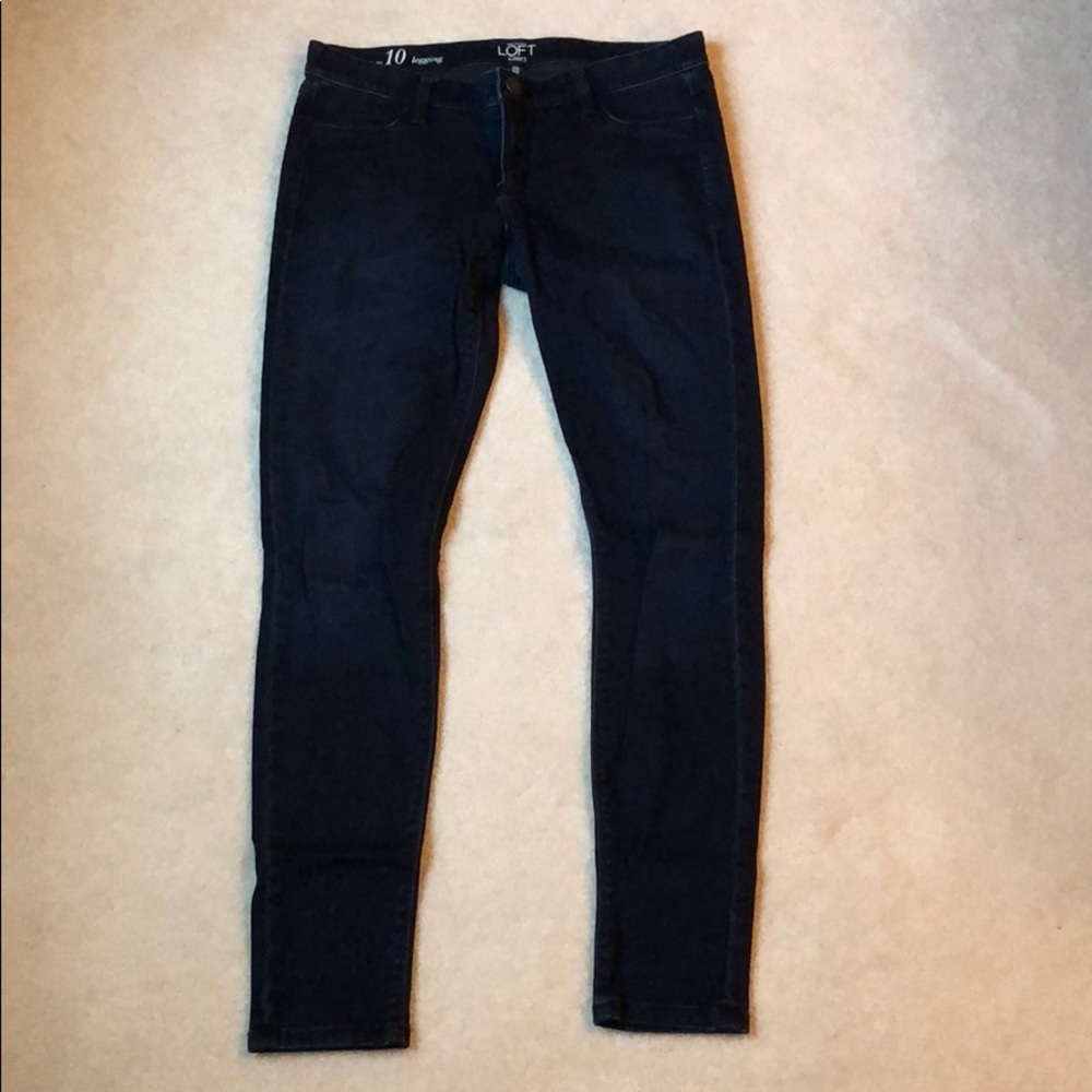 LOFT Jean Leggings - size 10 - dark wash